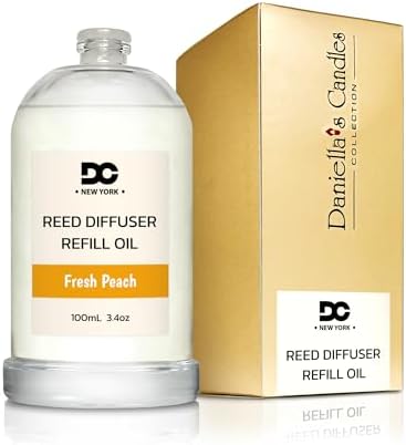 Daniellas Candles Fresh Peach Reed Diffuser Refill Oil