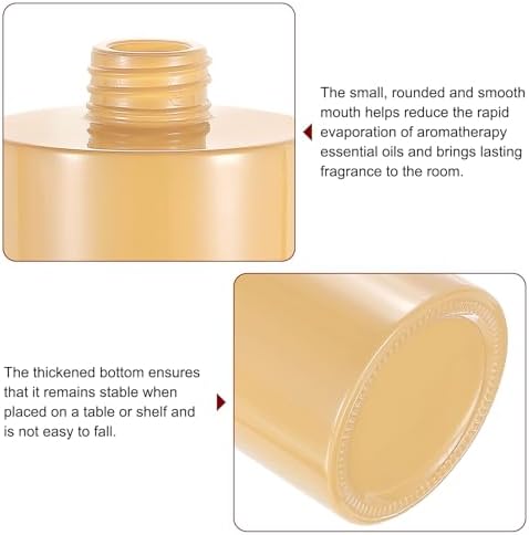 HARFINGTON 2pc Empty Glass Diffuser Bottle with Gold Cap