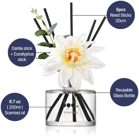 396 St Dahlia Flower Reed Diffuser Set - Black Cherry 200ml