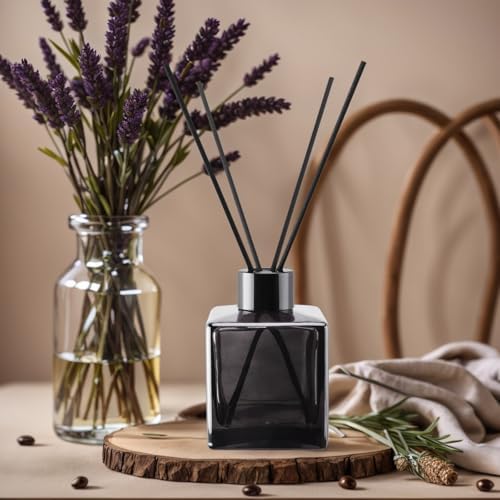 4PCS Glass Diffuser Bottles with 20 Reeds and Accessories