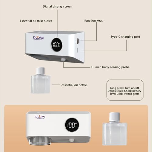 DOYOMI Essential Oil Diffuser with Night Light and 3 Modes
