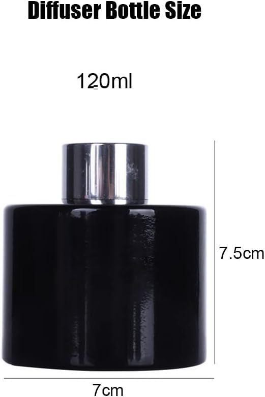 TOPWEL 120ml Glass Diffuser Jar with Silver Cap