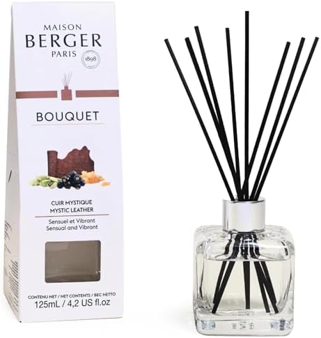 Maison Berger Reed Diffuser Cube Clear Mystic Leather