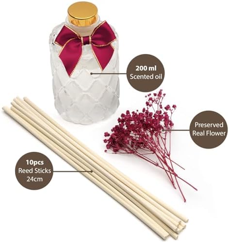 UCC Premium Reed Diffuser Set with Preserved Flower Sticks 1