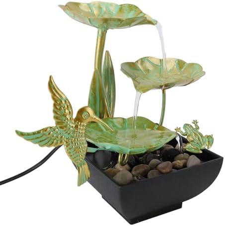 Zen Water Fountain Desk Fountain with USB Decor and LED Lighting