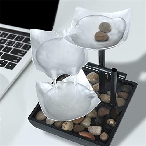 MEIMAY 3-Tier Tabletop Water Fountain with LED Light