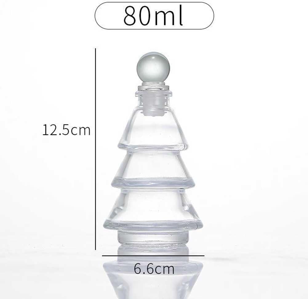 2 Pcs 80ML Glass Diffuser Bottles for Aromatherapy and Home Decor