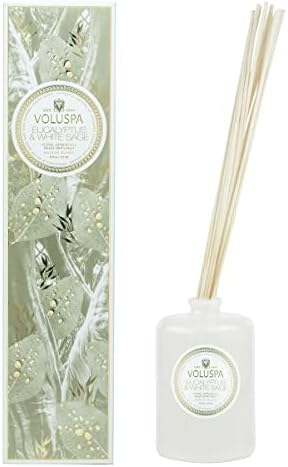 Voluspa Eucalyptus and White Sage Reed Diffuser 6oz