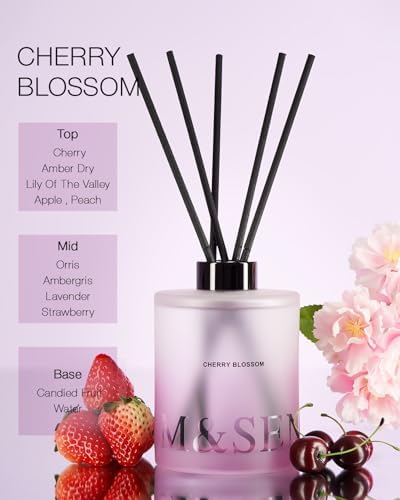 MSENSE Cherry Blossom Reed Diffuser Set