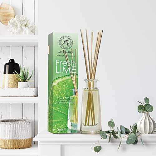 AROMATIKA Lime Reed Diffuser Set 34 Fl Oz