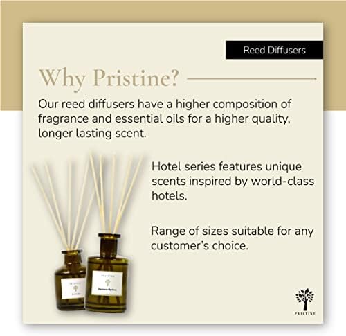 PRISTINE Reed Diffuser Set with Lavender and Amber Scent
