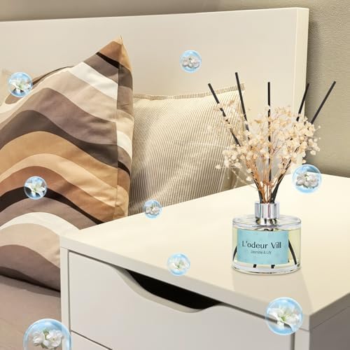 Lodeur Vill Reed Diffuser Set with Jasmine Lily Scent