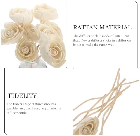 8pcs Natural Rattan Sticks for Diffuser Oils Home Decor