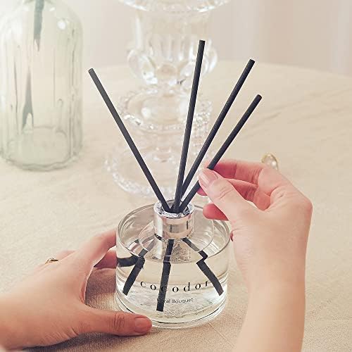 Cocodor Reed Diffuser 2 Pack Black Glass Cotton Core