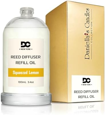 Daniellas Candles Lemon Reed Diffuser Refill Oil 34oz