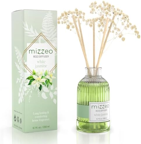 MIZZEO Reed Diffuser Set White Jasmine