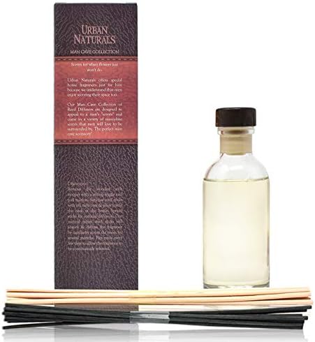 Urban Naturals Leather Mahogany Reed Diffuser Set