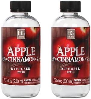Hosley Premium Apple Cinnamon Reed Diffuser Refills Set of 2