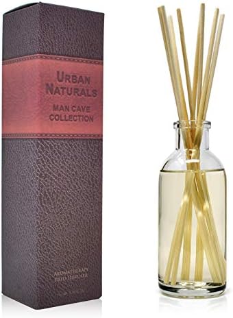 Urban Naturals Leather Mahogany Reed Diffuser Set
