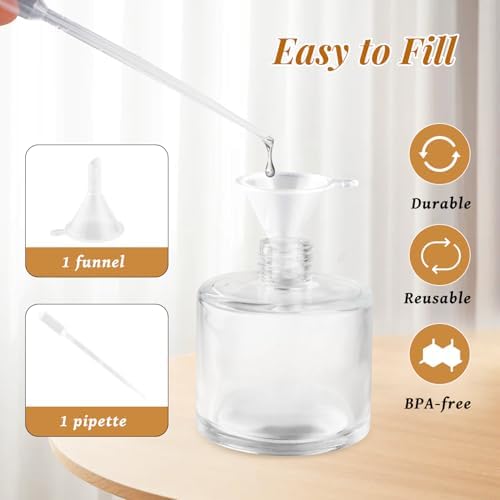 BOSMIOW 4 Piece Clear Glass Reed Diffuser Set