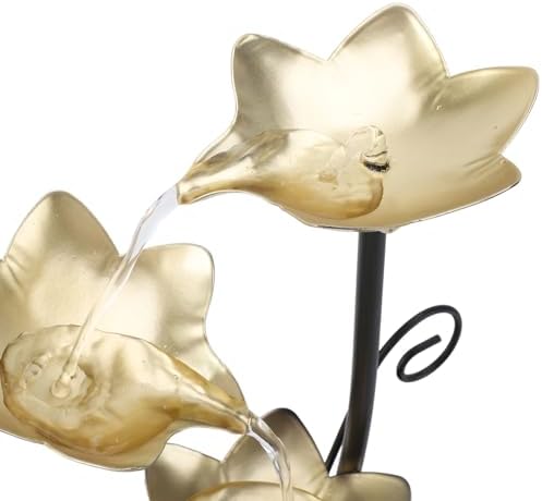 DADEA Indoor Water Fountain with LED Light 4 Tier USB Tabletop Fountain for Home Office Decor