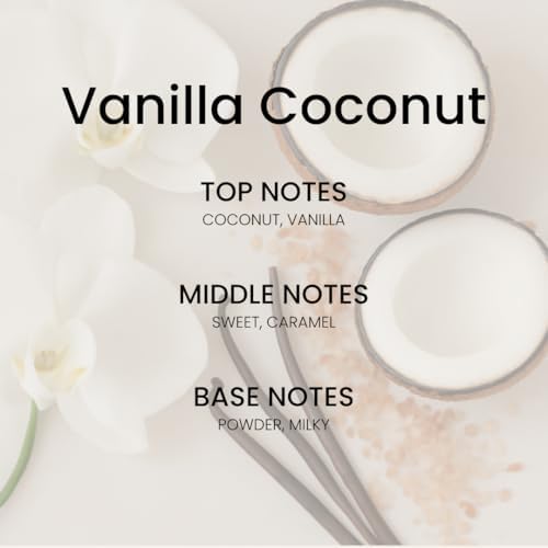 Vanilla Coconut Reed Diffuser Set - 160ml Long Lasting Scented Oil Diffusers