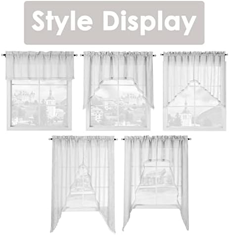 Beda Home Tassel Linen Swag Valance for Farmhouse