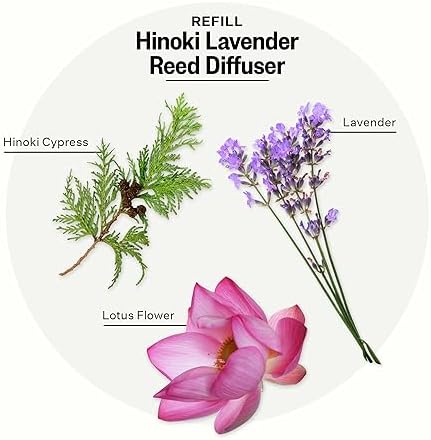 Apotheke Hinoki Lavender Reed Diffuser Refill Set