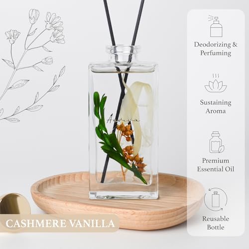 Aeviva Flower Reed Diffuser Set with Cashmere Vanilla Scent