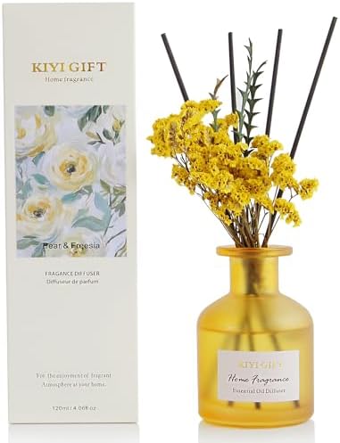 Frosted Glass Reed Diffuser Set - Pear Freesia 406oz