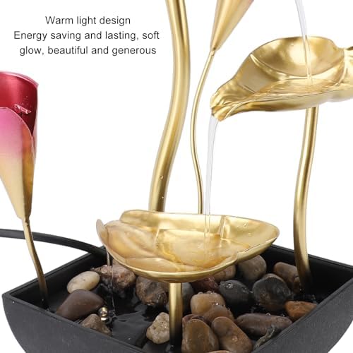 Tomotato Tabletop Fountain with LED Light and USB Power