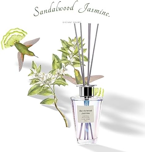 Jasmine Sandalwood Reed Diffuser Set for Home