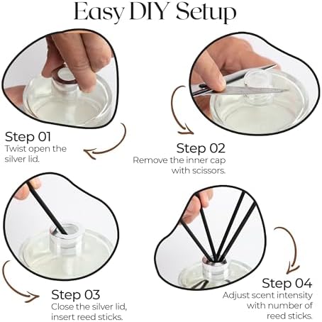 Essential Oil Reed Diffuser Set with Rose Fragrance