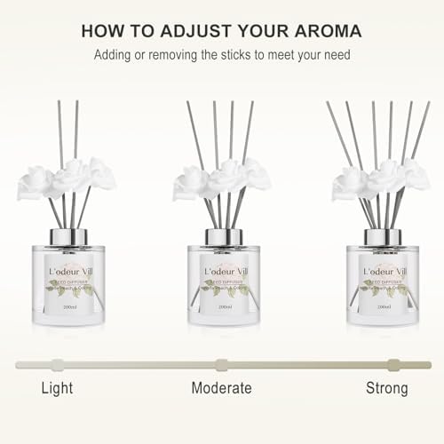 Lodeur Vill Reed Diffuser Set 67 oz Clean Linen Scent
