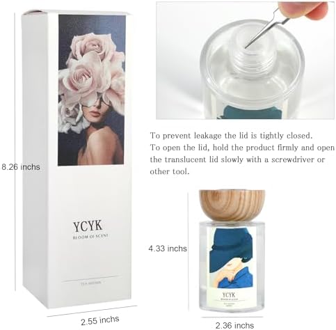 Ycyk Reed Diffuser Set with Jasmine Gardenia Scent Oil