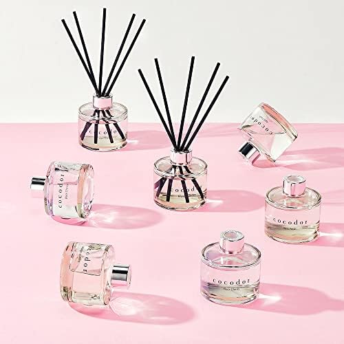 Cocodor Reed Diffuser 2 Pack Black Glass Cotton Core