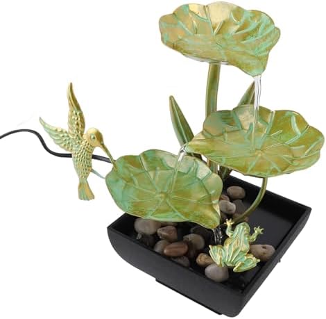 Zen Water Fountain Desk Fountain with USB Decor and LED Lighting