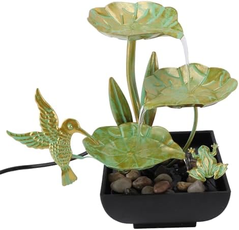 Zen Water Fountain Desk Fountain with USB Decor and LED Lighting