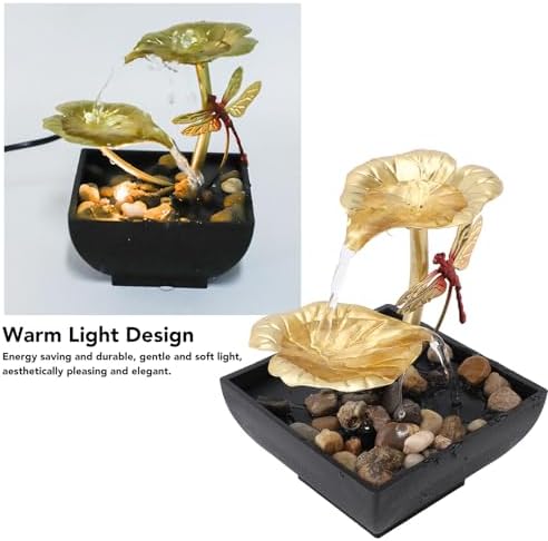 Leaf Dragonfly USB Tabletop Fountain with LED Light