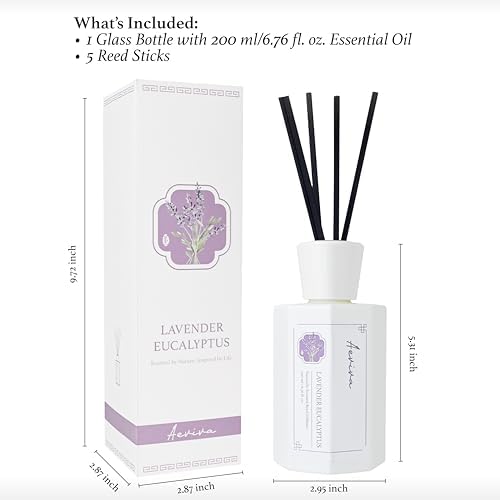 Aeviva Reed Diffuser Set with Lavender Eucalyptus Scent