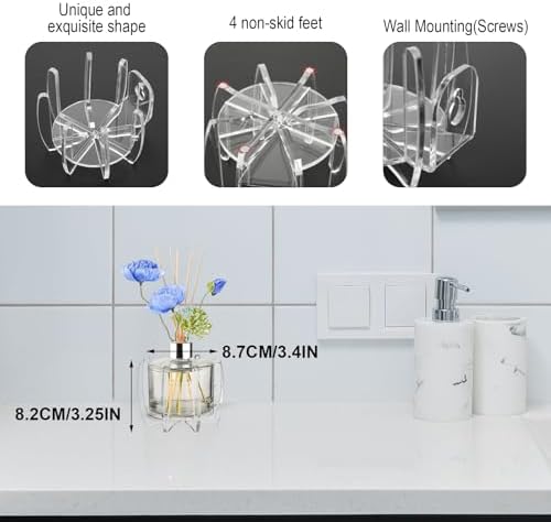 Preserved Flower Reed Diffuser Holder No-Drill Wall Mount