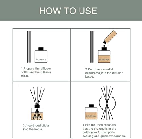 HOSSIAN 10 Pack Reed Diffuser Sticks Set