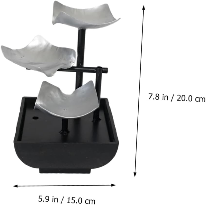 Small Indoor Metal Tabletop Waterfall Fountain Decor