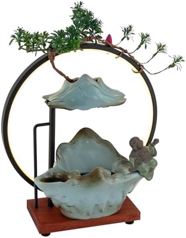 Tabletop Buddha Water Fountain with LED Light