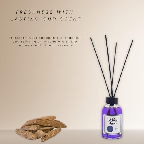 Bamboo Reed Diffuser Set with Oud Fragrance