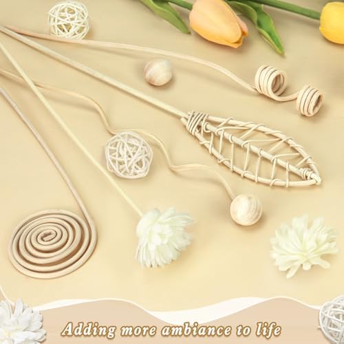 Catephe Reed Diffuser Sticks Set 12 Pcs Natural Rattan Home Decor