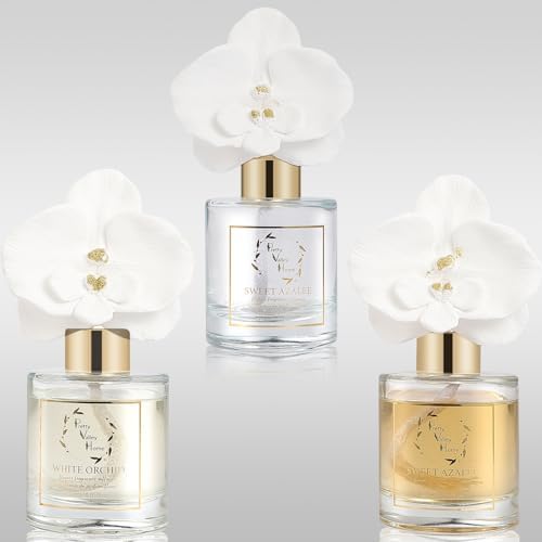 Orchid Ceramic Reed Diffuser Set 120ML White Orchid Home Decor