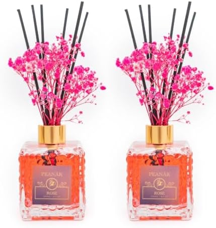 PEANAK Reed Diffuser Set Rose Honey 67oz Set of 2
