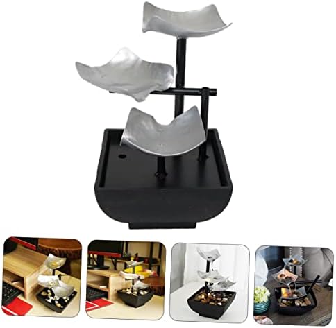Alipis Solar Water Fountain Tabletop Waterfall Decor