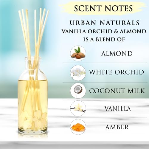 Urban Naturals Vanilla Orchid and Almond Reed Diffuser Set